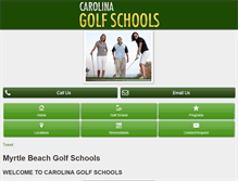Tablet Screenshot of carolinagolfschools.com
